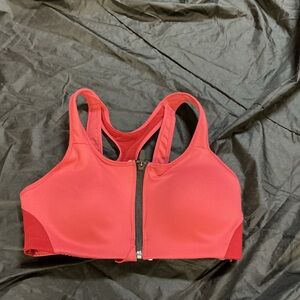 Nike Zipper Front Red Sports Bra